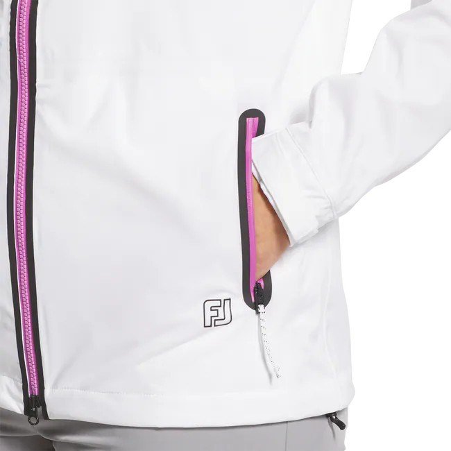 FootJoy HYDROKNIT damska kurtka wodoodporna, biała