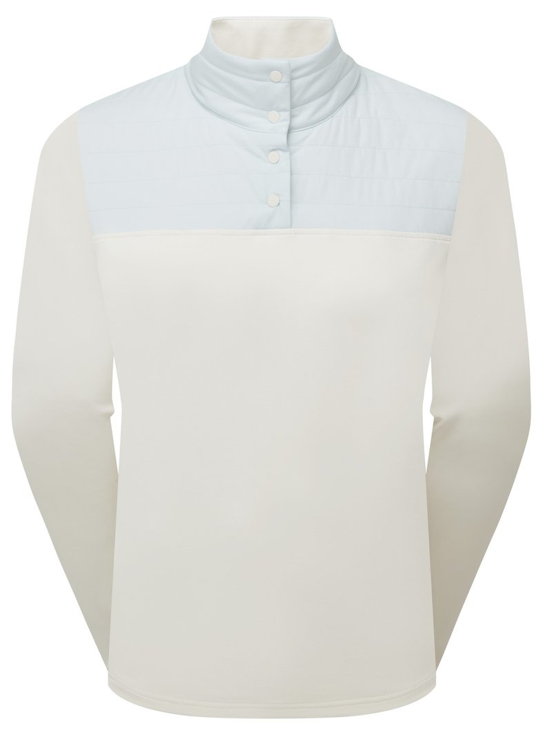 FootJoy ThermoSeries Hybrid Popover bluza damska, off white/ice blue