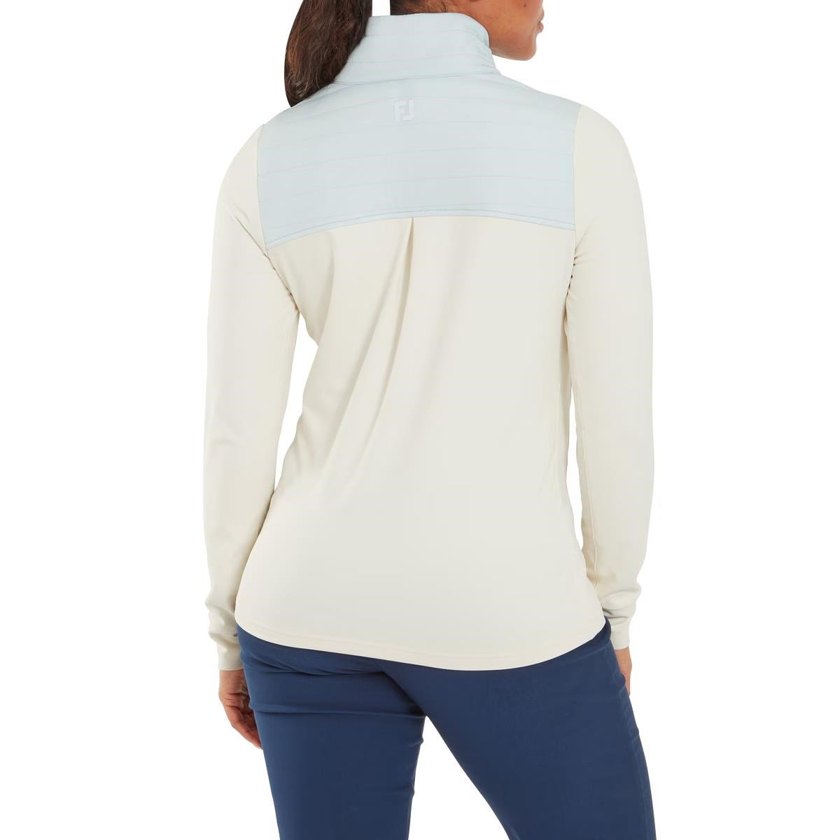 FootJoy ThermoSeries Hybrid Popover bluza damska, off white/ice blue