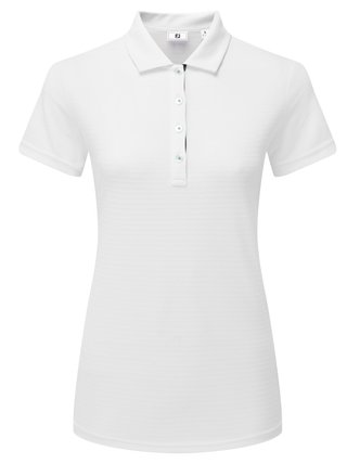 FootJoy JAQUARD STRIPE damskie polo, białe