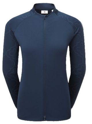 Midlayer Full Zip Printed Sleeve bluza damska, granatowa