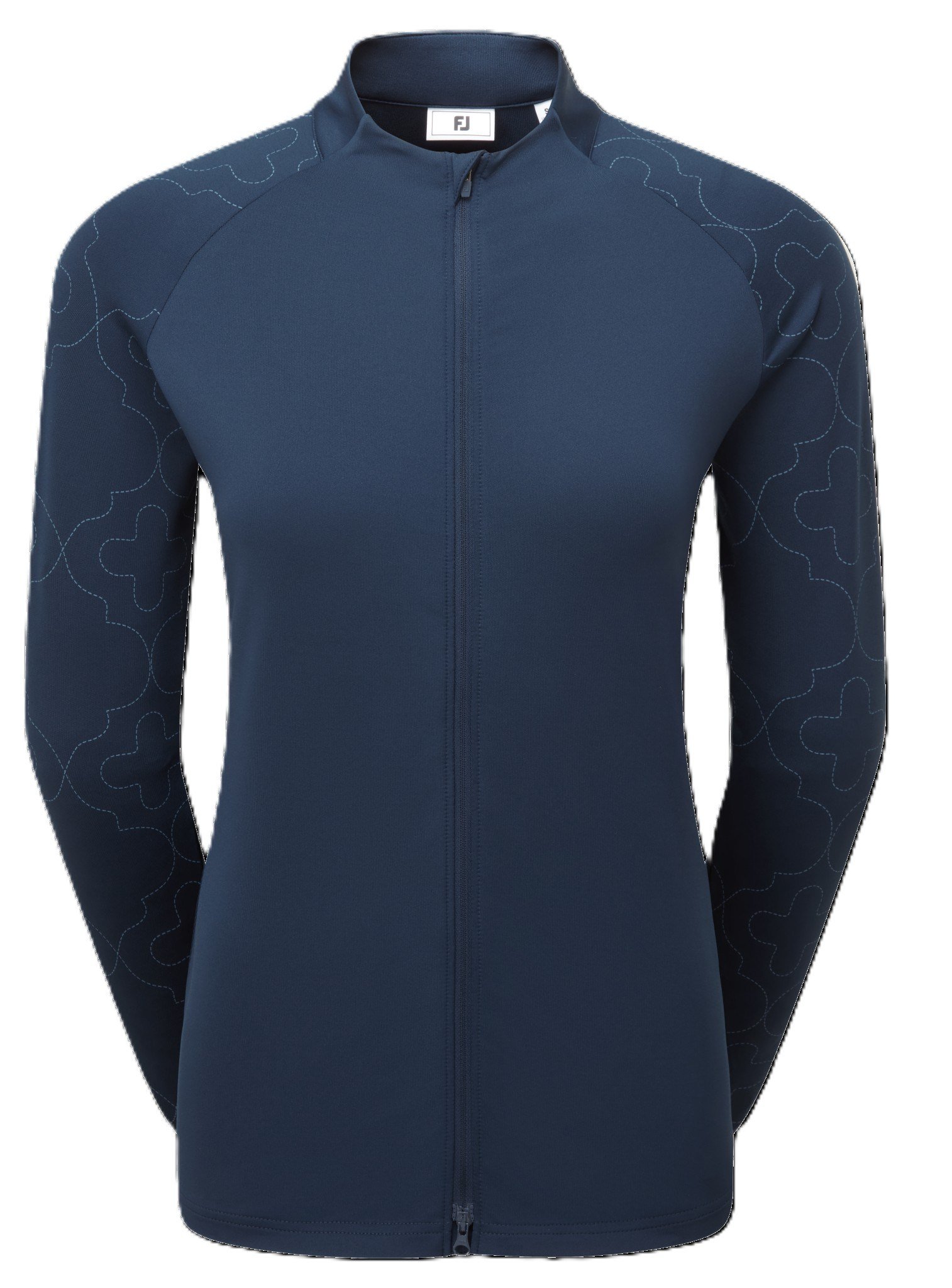 Midlayer Full Zip Printed Sleeve bluza damska, granatowa