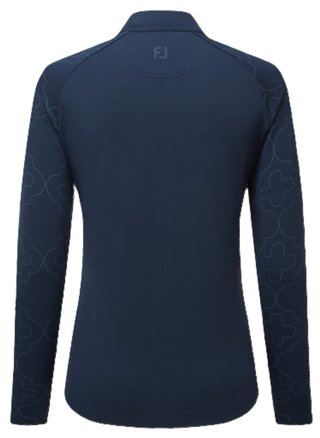 Midlayer Full Zip Printed Sleeve bluza damska, granatowa