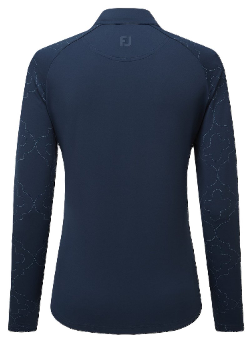 Midlayer Full Zip Printed Sleeve bluza damska, granatowa