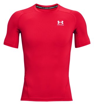 Under Armour HeatGear męska koszulka kompresyjna, czerwono/biała