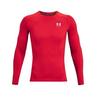 Under Armour HG Armour Comp LS męska koszulka kompresyjna, czerwone