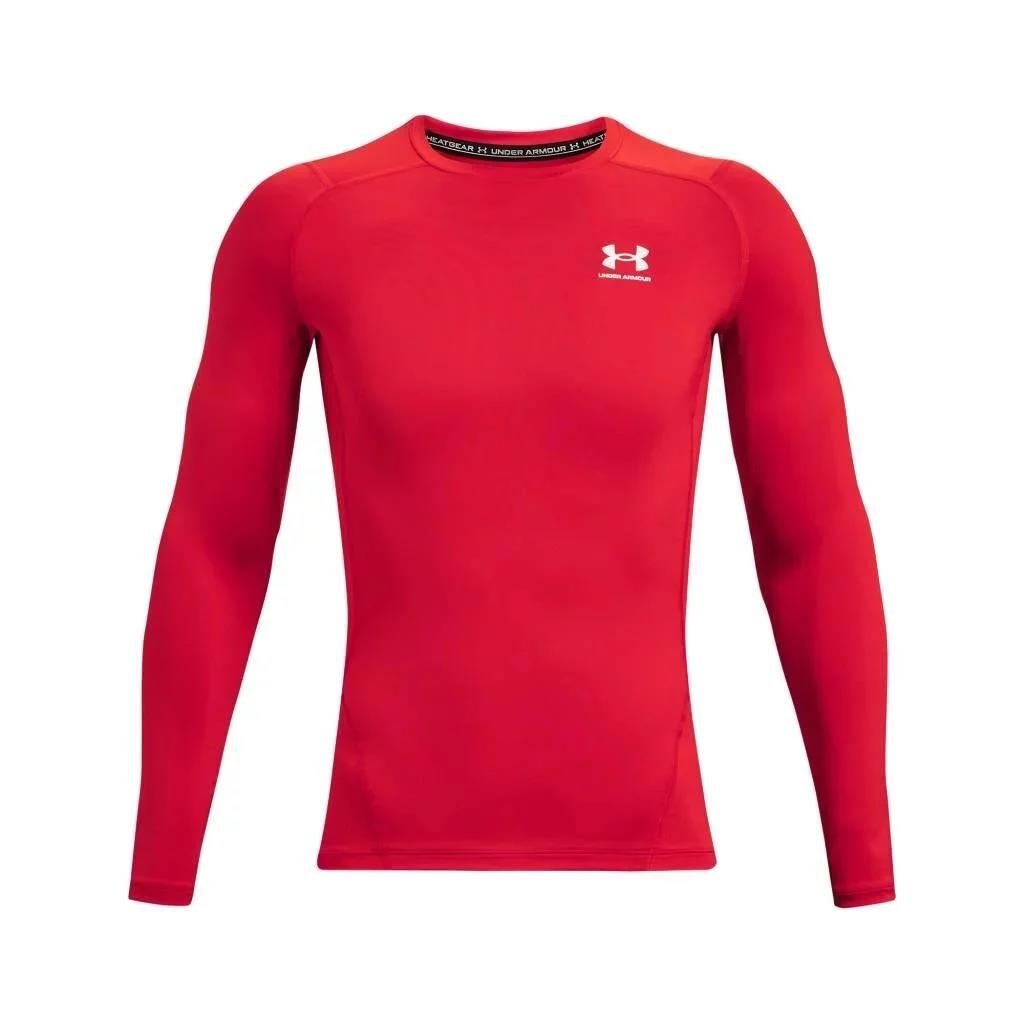 Under Armour HG Armour Comp LS męska koszulka kompresyjna, czerwone