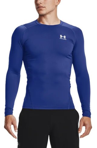 Under Armour HG Armour Comp LS męska koszulka kompresyjna, niebieskie