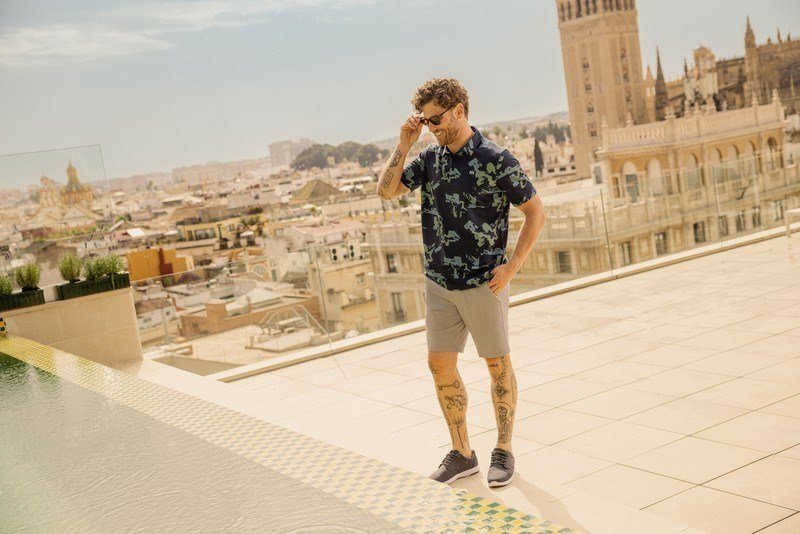 Travis Mathew Favorite Hello męskie polo, total eclipse