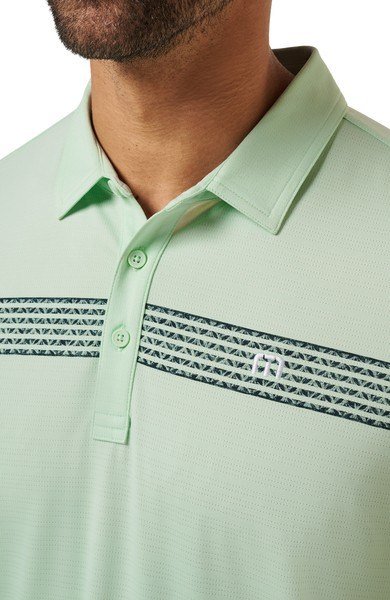 Travis Mathew River Boat męskie polo, aqua foam
