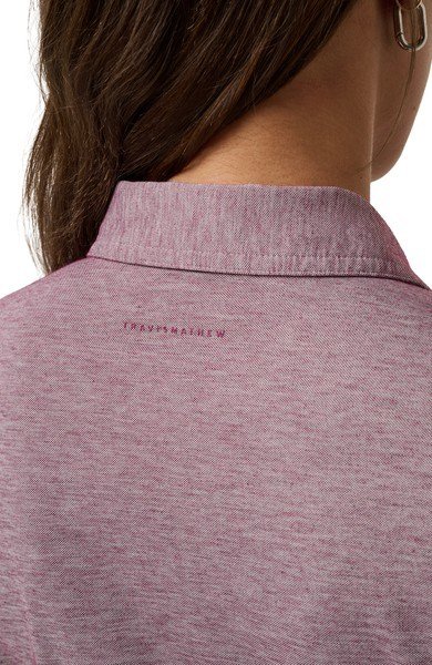 Travis Mathew Featherweight Active damskie polo, heather damson