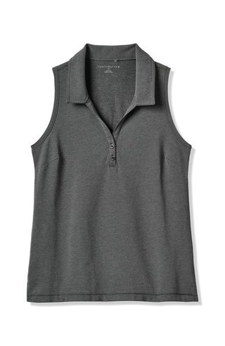 Travis Mathew Featherweight Active damskie polo bez rękawów, czarne