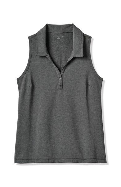 Travis Mathew Featherweight Active damskie polo bez rękawów, czarne