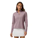 Travis Mathew Featherweightt Active zip long sleeve damskie polo, heather damson