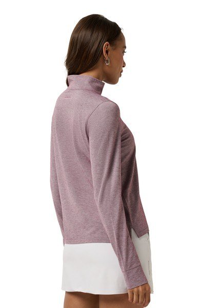 Travis Mathew Featherweightt Active zip long sleeve damskie polo, heather damson