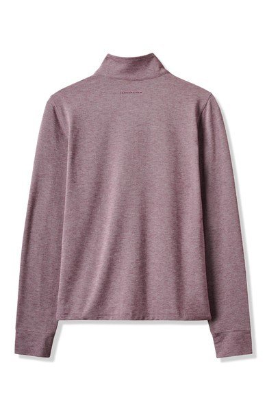 Travis Mathew Featherweightt Active zip long sleeve damskie polo, heather damson