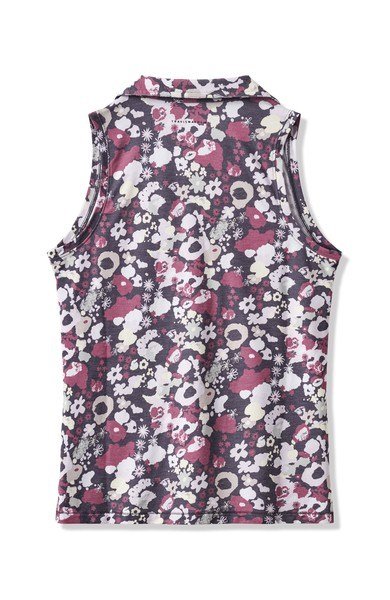 Travis Mathew Featherweight Printed Sleeveless damskie polo bez rękawów, graystone floral multi