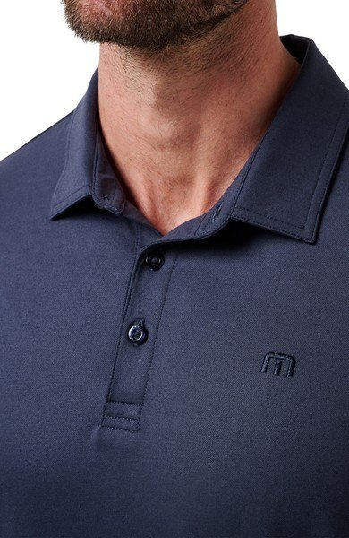 Travis Mathew Featherweight Performance męskie polo, total eclipse