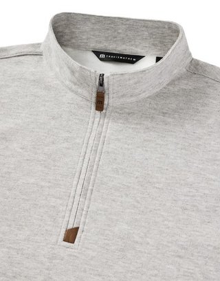 Travis Mathew Cloud 1/4 zip męski sweter, szary