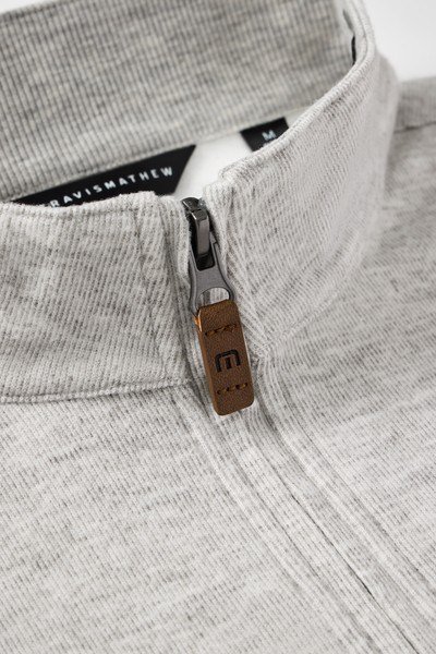 Travis Mathew Cloud 1/4 zip męski sweter, szary
