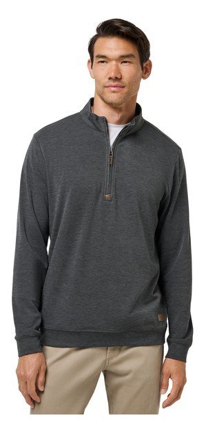 Travis Mathew Cloud 1/4 zip męski sweter, czarny