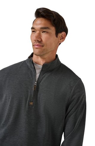 Travis Mathew Cloud 1/4 zip męski sweter, czarny