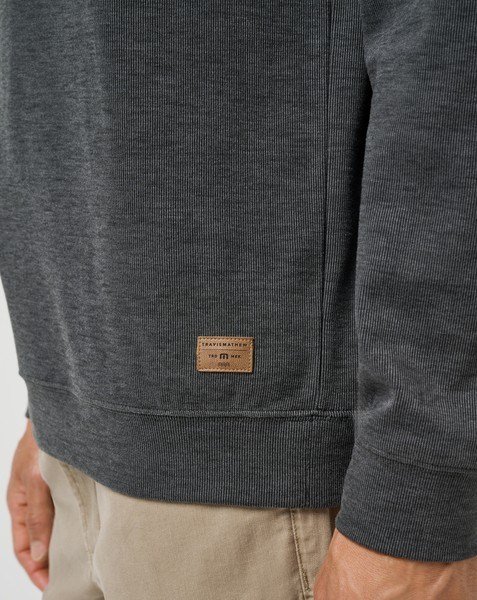 Travis Mathew Cloud 1/4 zip męski sweter, czarny