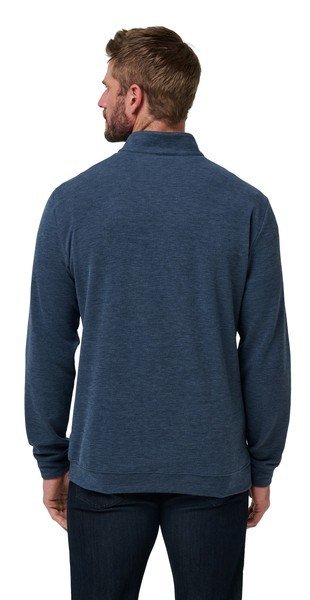 Travis Mathew Cloud 1/4 zip męski sweter, granatowy