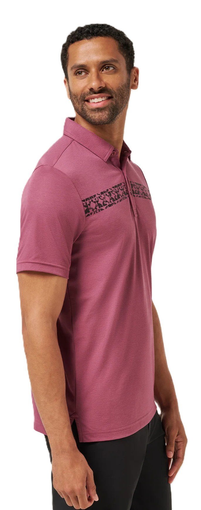 Travis Mathew Bungee Jump męskie polo, damson