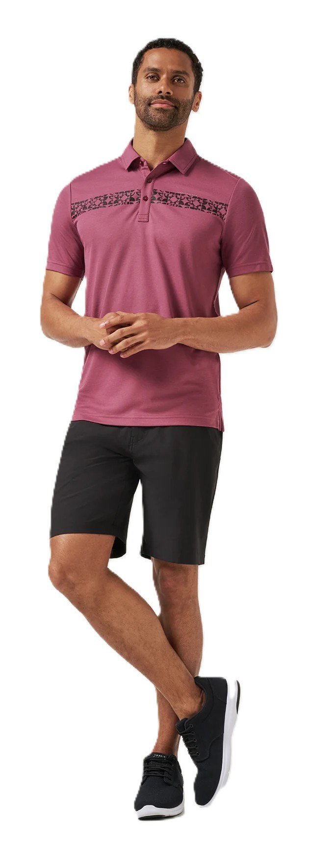 Travis Mathew Bungee Jump męskie polo, damson