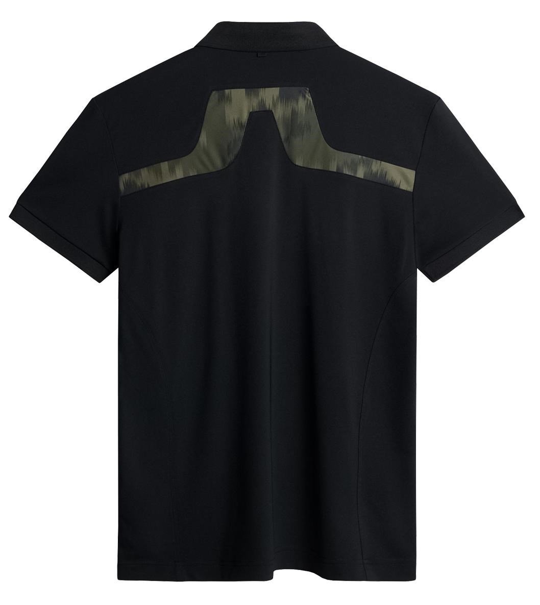 J.Lindeberg KV Print męskie polo, czarne