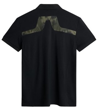 J.Lindeberg KV Print męskie polo, czarne