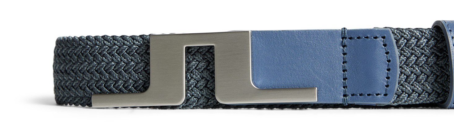 J.Lindeberg Lykke Braided damski pasek, vintage indigo
