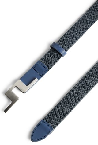 J.Lindeberg Lykke Braided damski pasek, vintage indigo