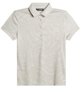 J.Lindeberg Tour Tech Print damskie polo, moonbeam