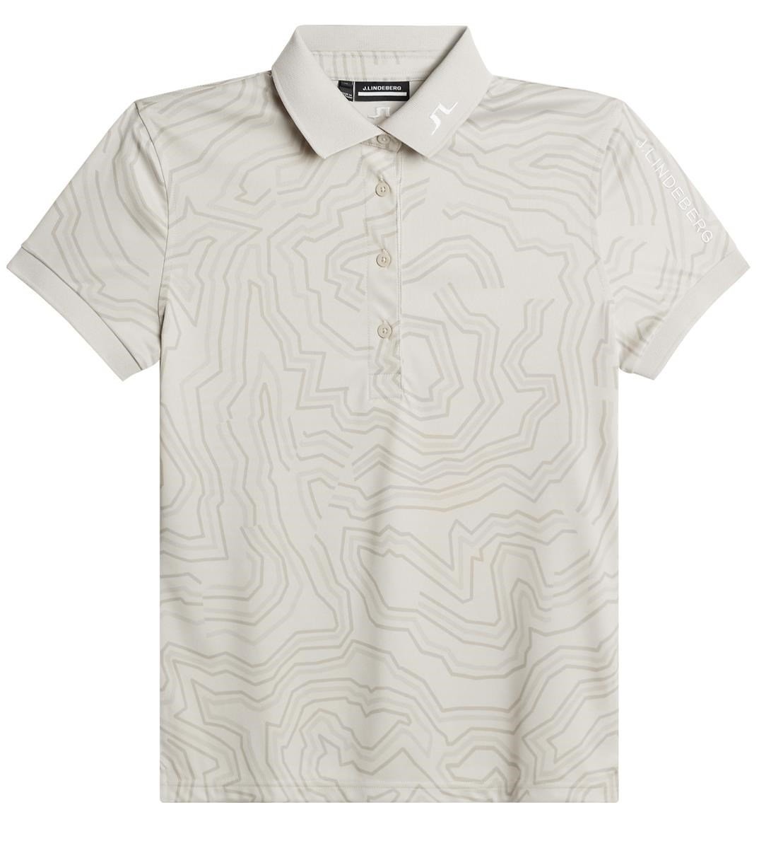 J.Lindeberg Tour Tech Print damskie polo, moonbeam