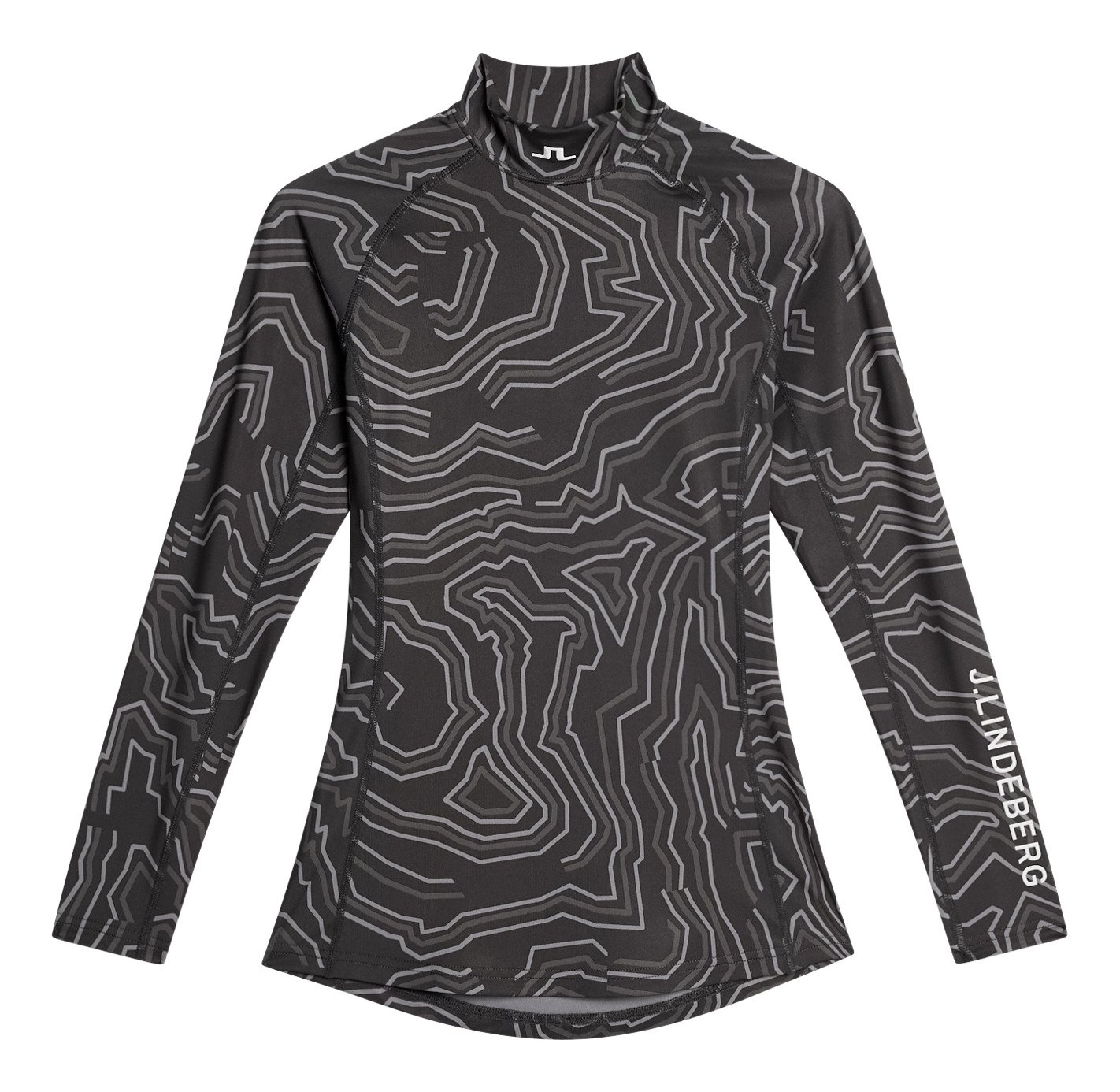 J.Lindeberg Ella Print Compression damska koszulka, asphalt