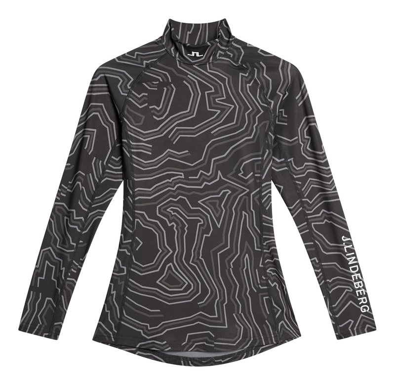J.Lindeberg Ella Print Compression damska koszulka, asphalt