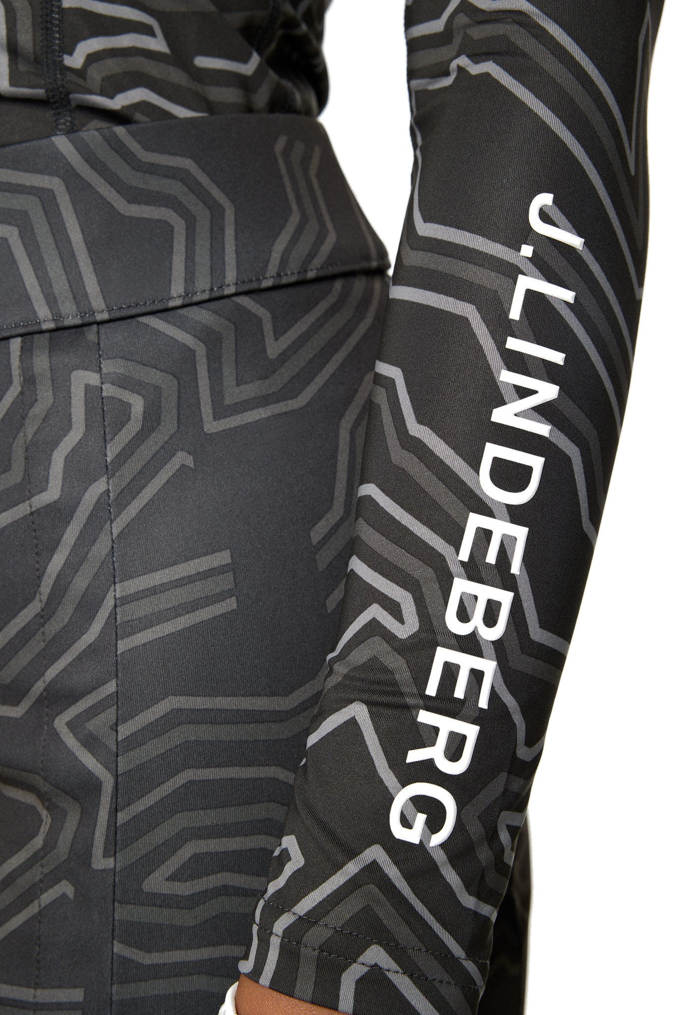 J.Lindeberg Ella Print Compression damska koszulka, asphalt