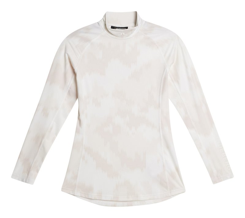 J.Lindeberg Ella Print Compression damska koszulka, warp gray lilac
