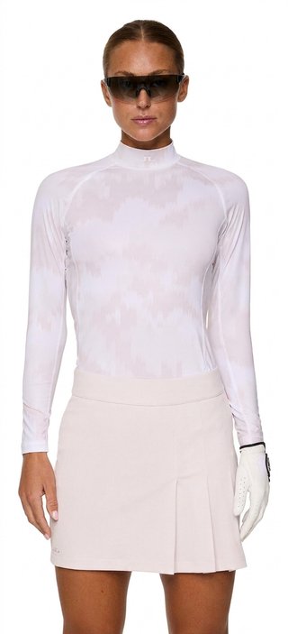 J.Lindeberg Ella Print Compression damska koszulka, warp gray lilac