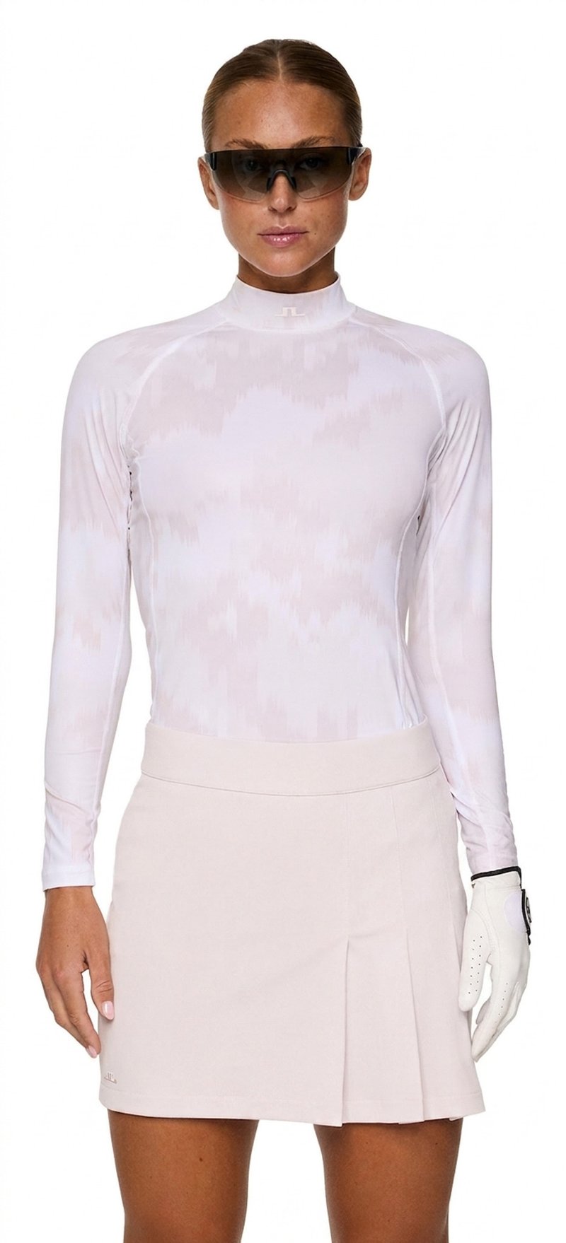 J.Lindeberg Ella Print Compression damska koszulka, warp gray lilac