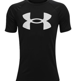 Under Armour Tech Big Logo junior t-shirt, czarny