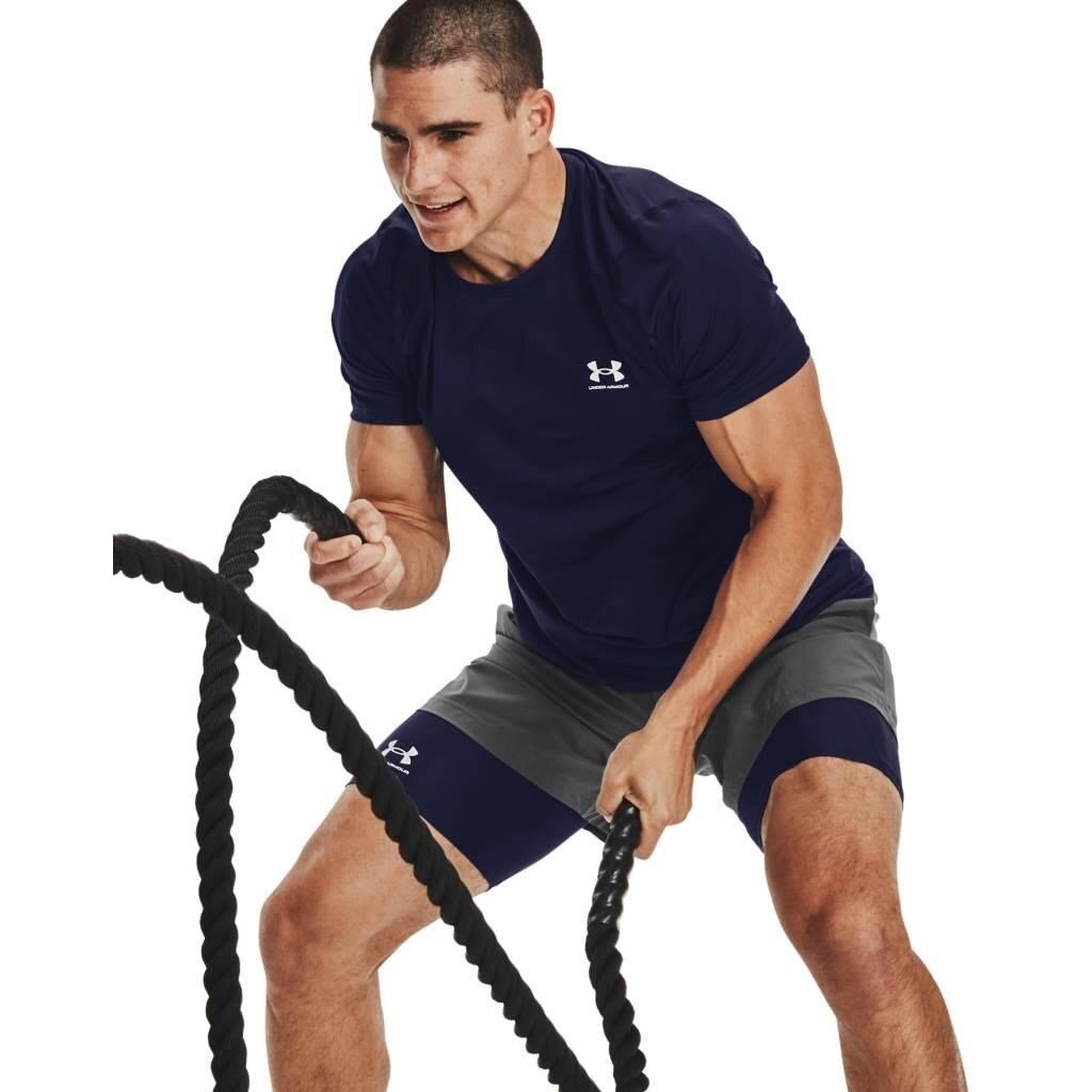 Under Armour HG Fitted SS męski T-shirt, granatowe