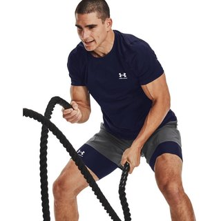 Under Armour HG Fitted SS męski T-shirt, granatowe