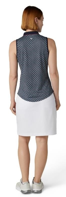 Callaway Mini Geo Floral Sleeveless damskie polo, granatowe