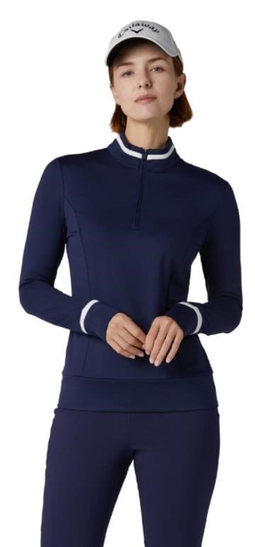 Callaway Thermal Long Sleeve Colourblock damska koszulka, granatowa