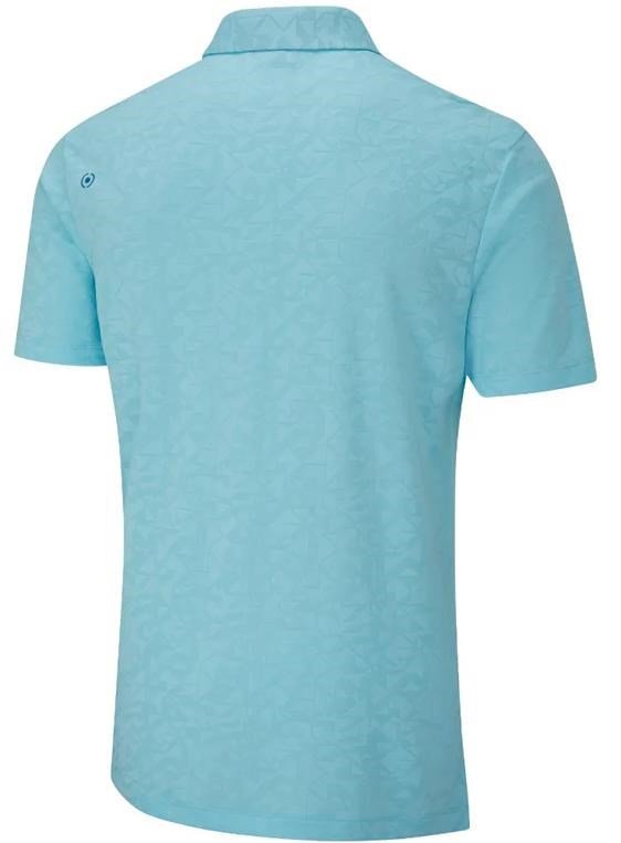 PING Geo Camo męskie polo, crystal blue