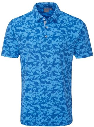 PING Julian męskie polo, tidal bllue multi