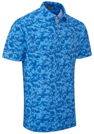 PING Julian męskie polo, tidal bllue multi